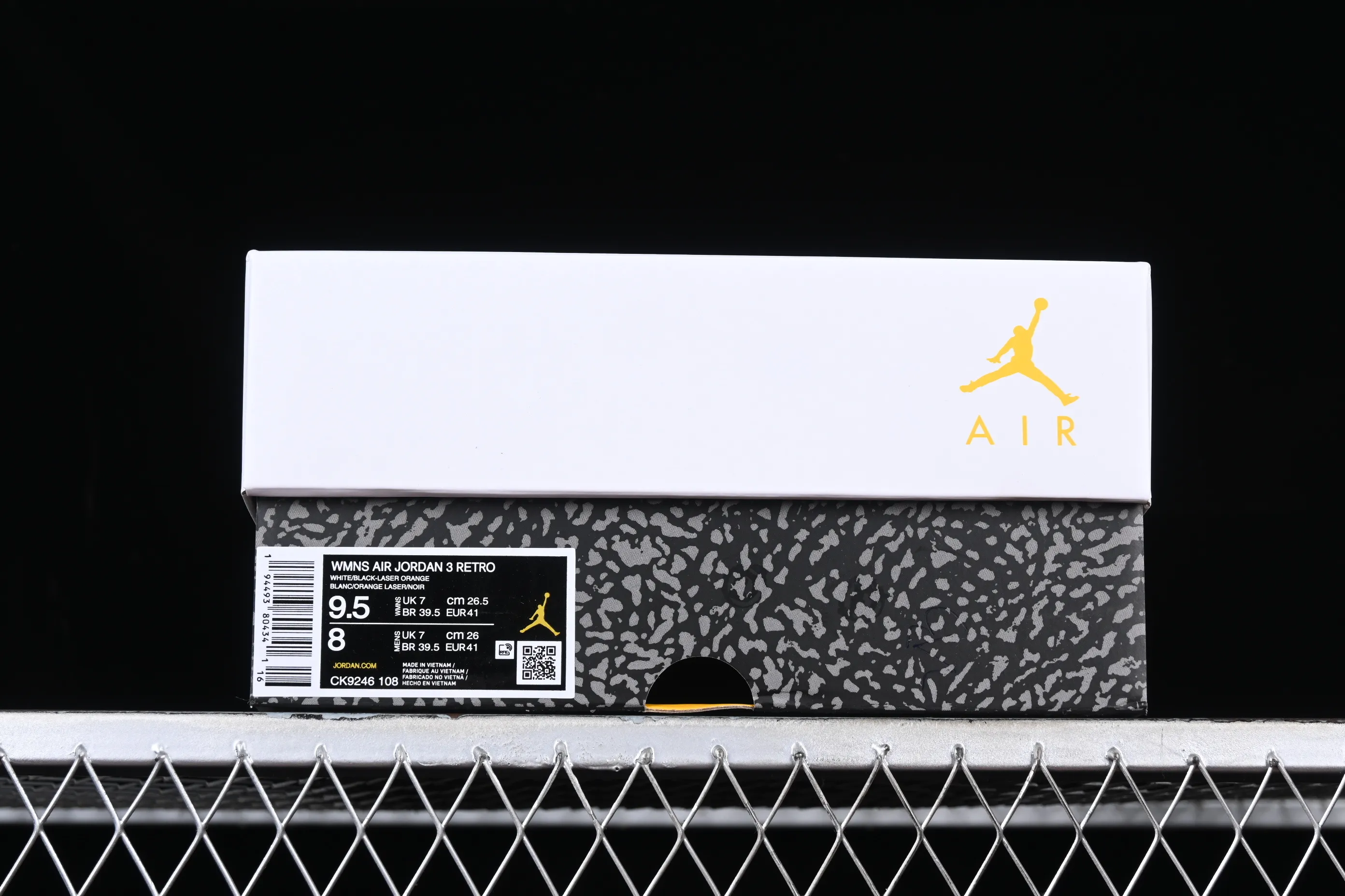 All categories Air Jordan Jordan series basketball shoes Air Jordan 3 Air Jordan 3 Retro "Laser Orange" AJ3 Joe 3 Laser Orange First layer CK9246-108
